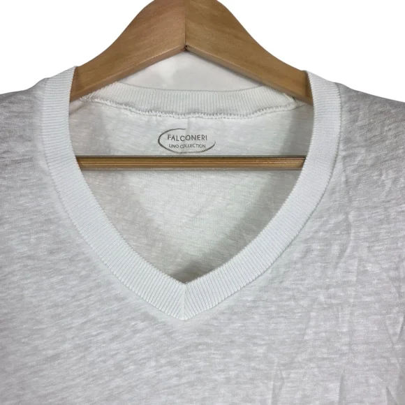 Falconeri Linen V neck basic tee - Picture 3 of 10